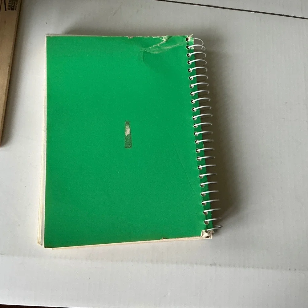 Vintage From Our House to Yours Spiral Cookbook Green Community Recipes 8.5x5.5